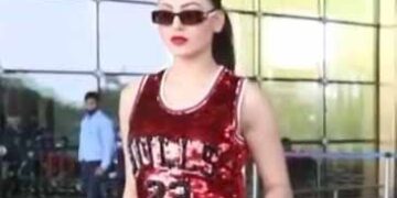 Urvashi Rautela Looks Like She Is About To Head To A High School Party In Her Chic Ensemble; Exudes Hotness In The Red And Black Combo