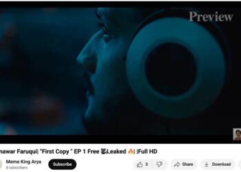 Munawar Faruqui, First Copy